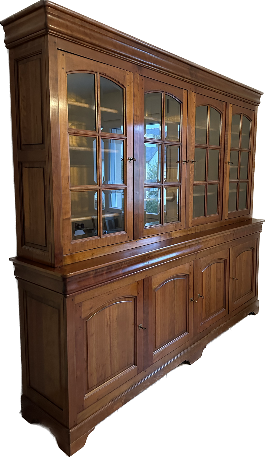 Bibliothèque vitrée en bois