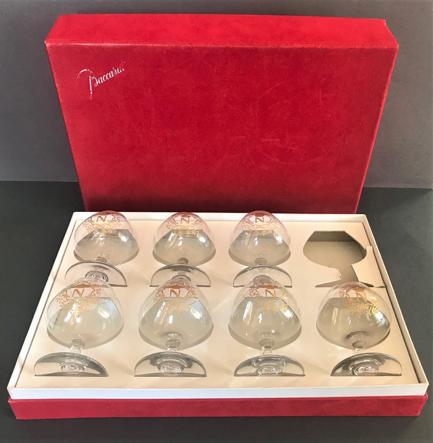 Baccarat Napoleon crystal cognac glasses