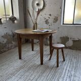 1950s round oak table