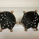 Pair of crown candlesticks