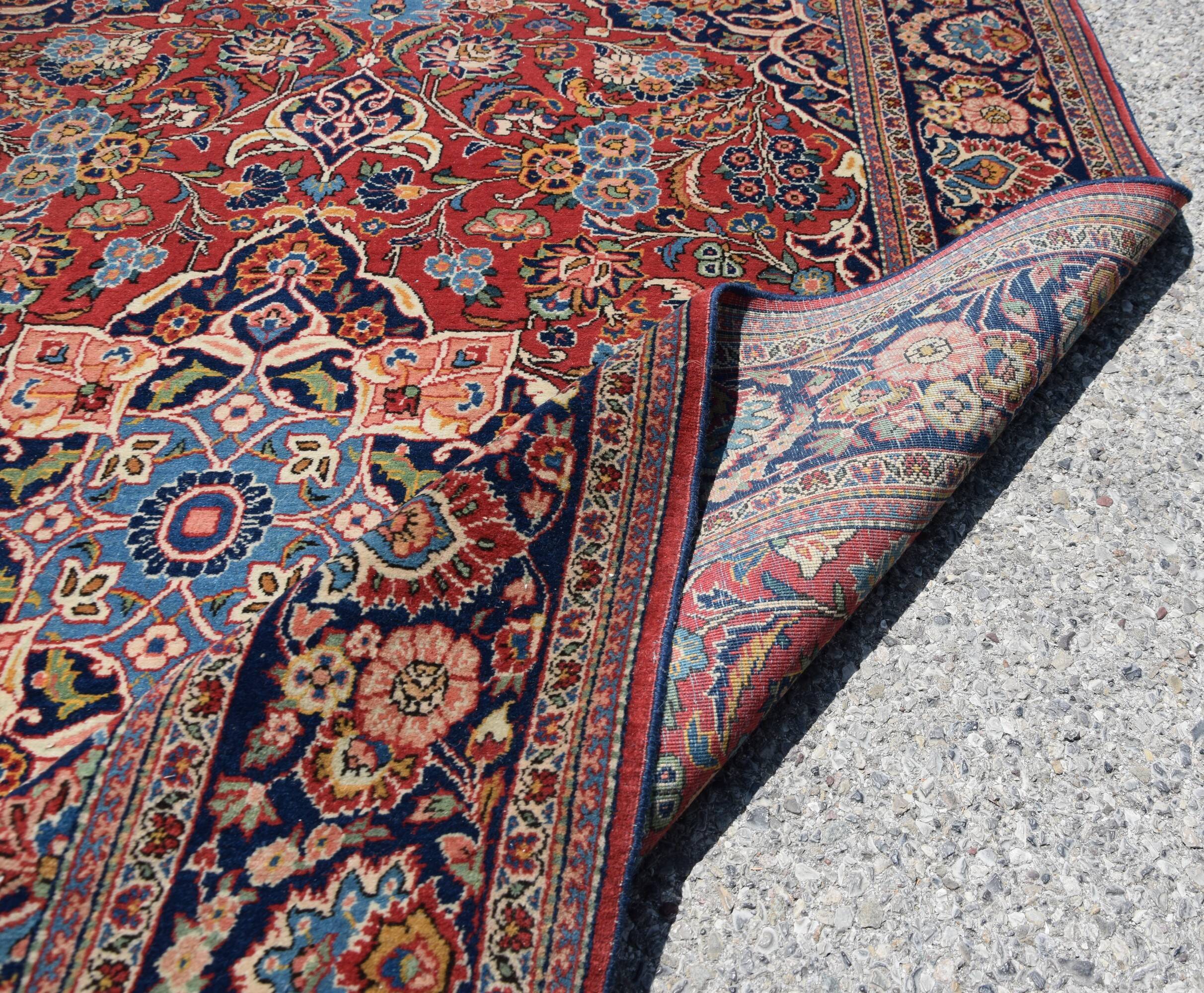 Oriental rug iran kashan dabir old: 1.30 x 2.10