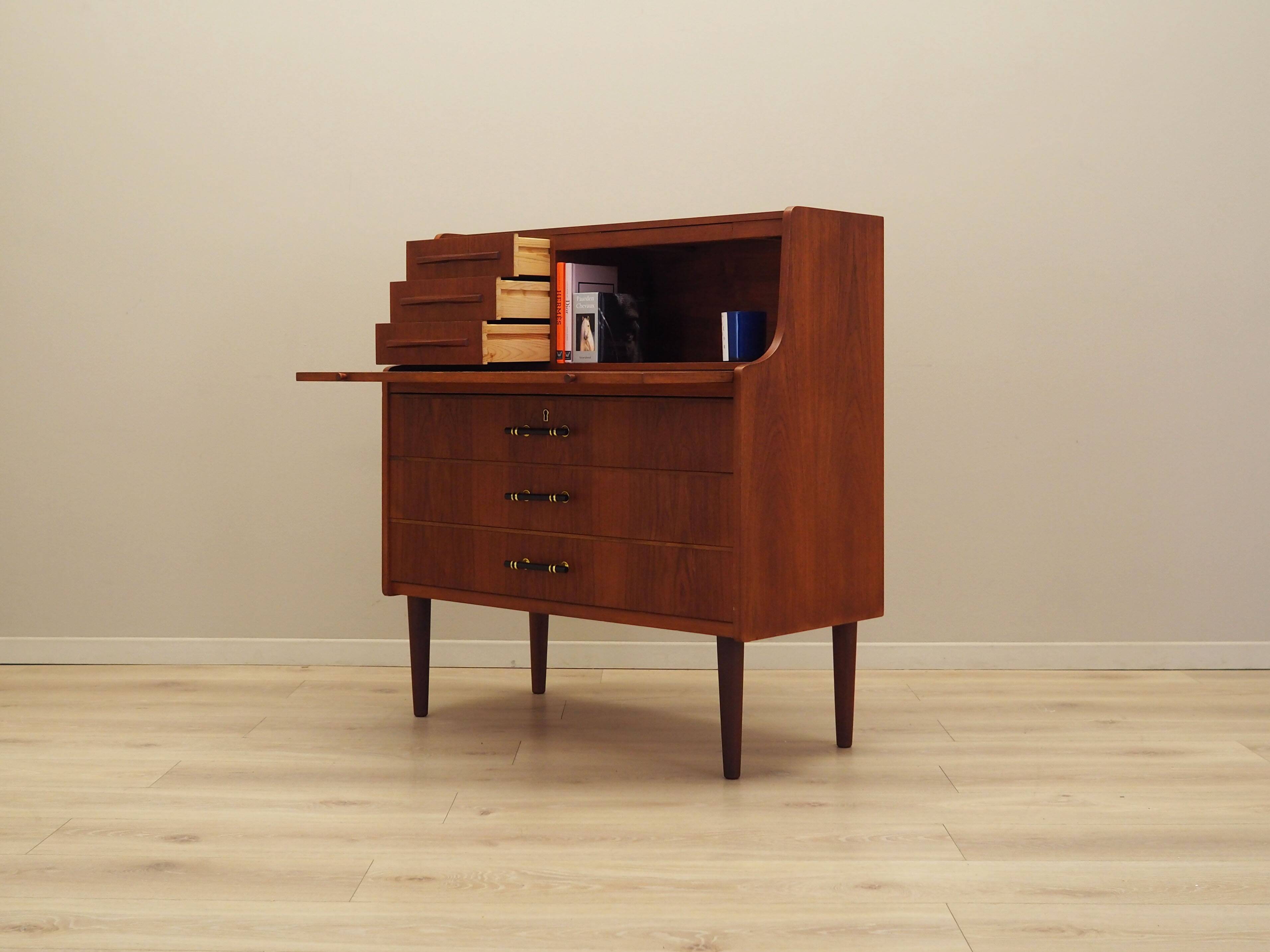 Teak secretary, Danish design, 1970s, production: Denmark