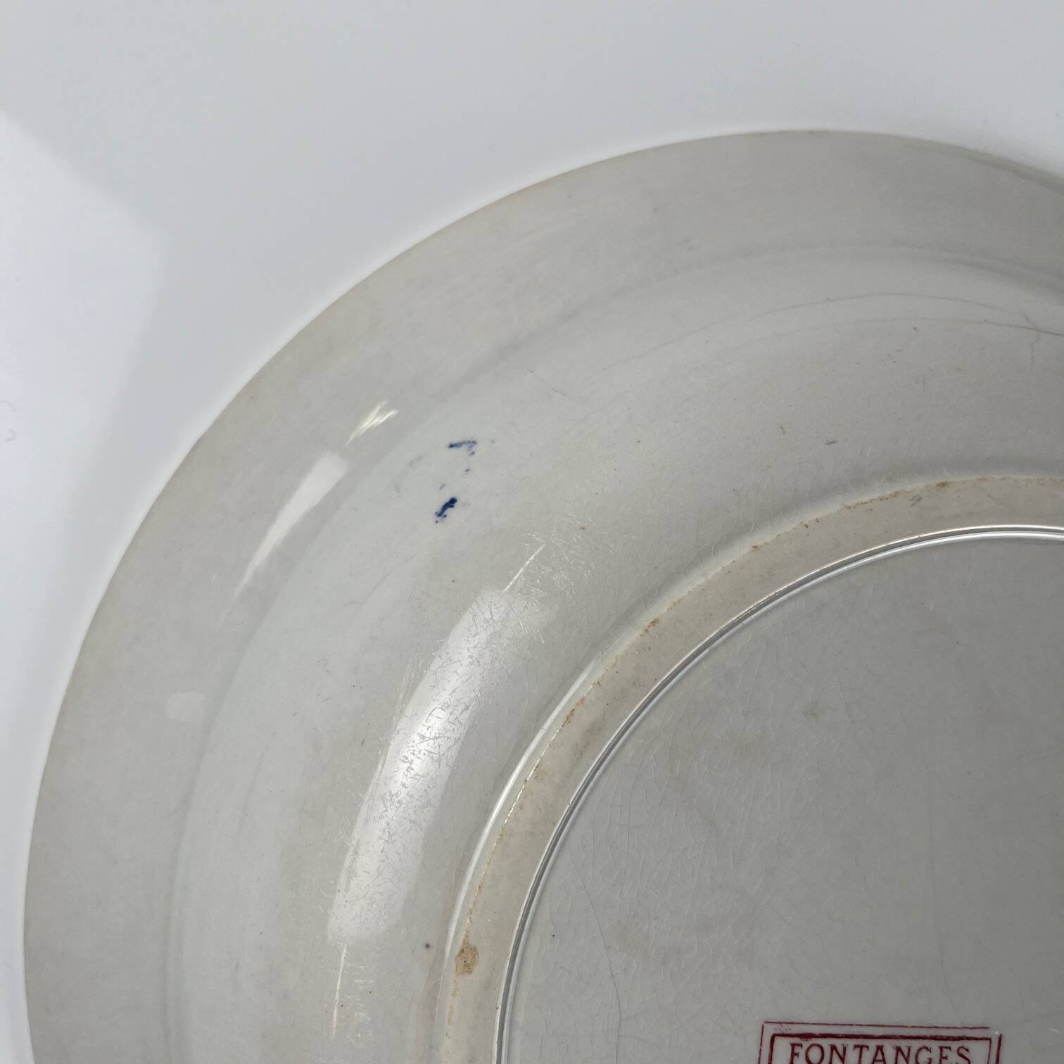 Large hollow dish "Fontange", Sarreguemines, ironstone, 19th-20th century