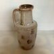 Glazed vase ceramic red flower W Germany vintage