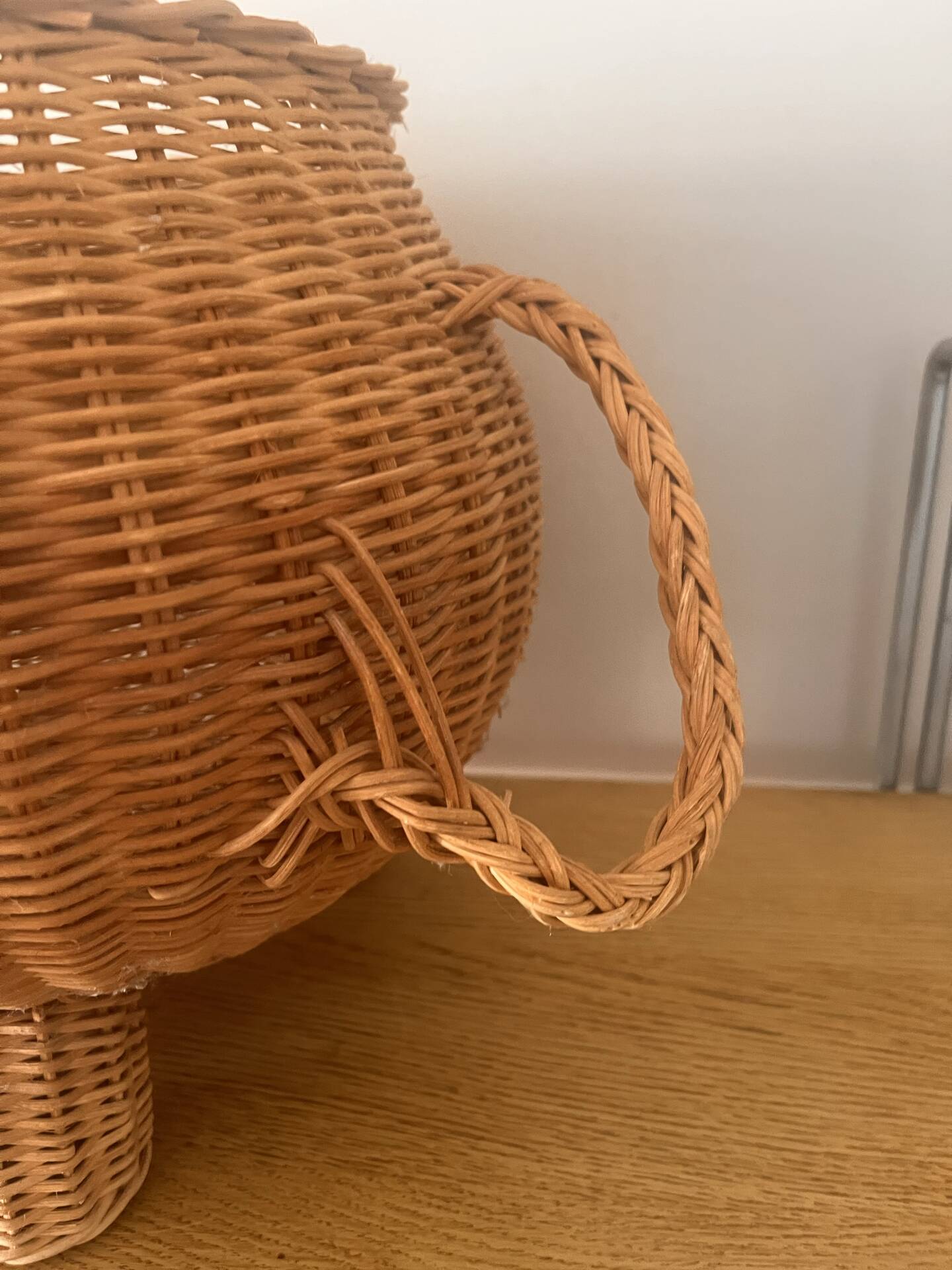 Panier éléphant en rotin