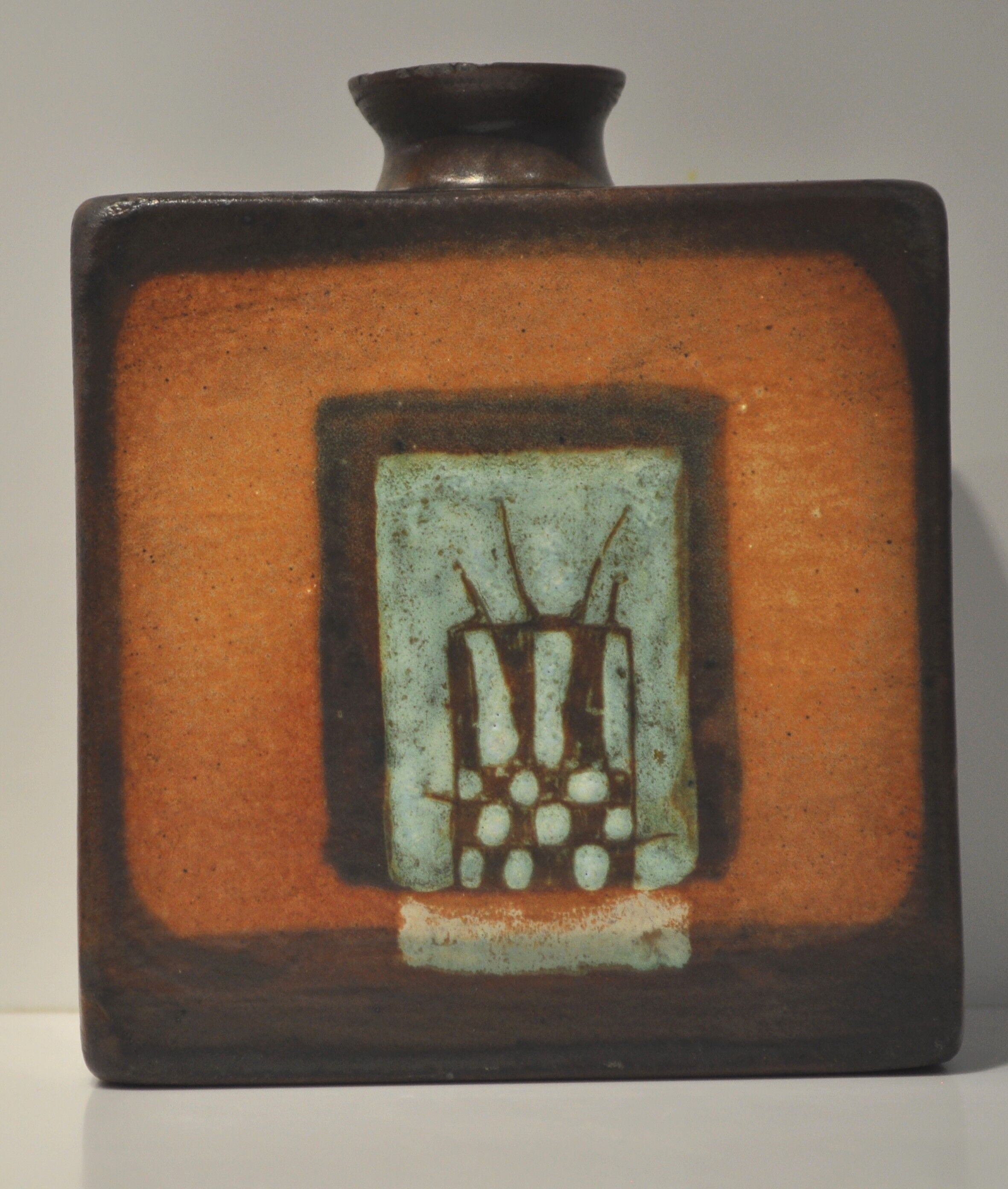 Vase grès géométrique motifs abstraits Onet