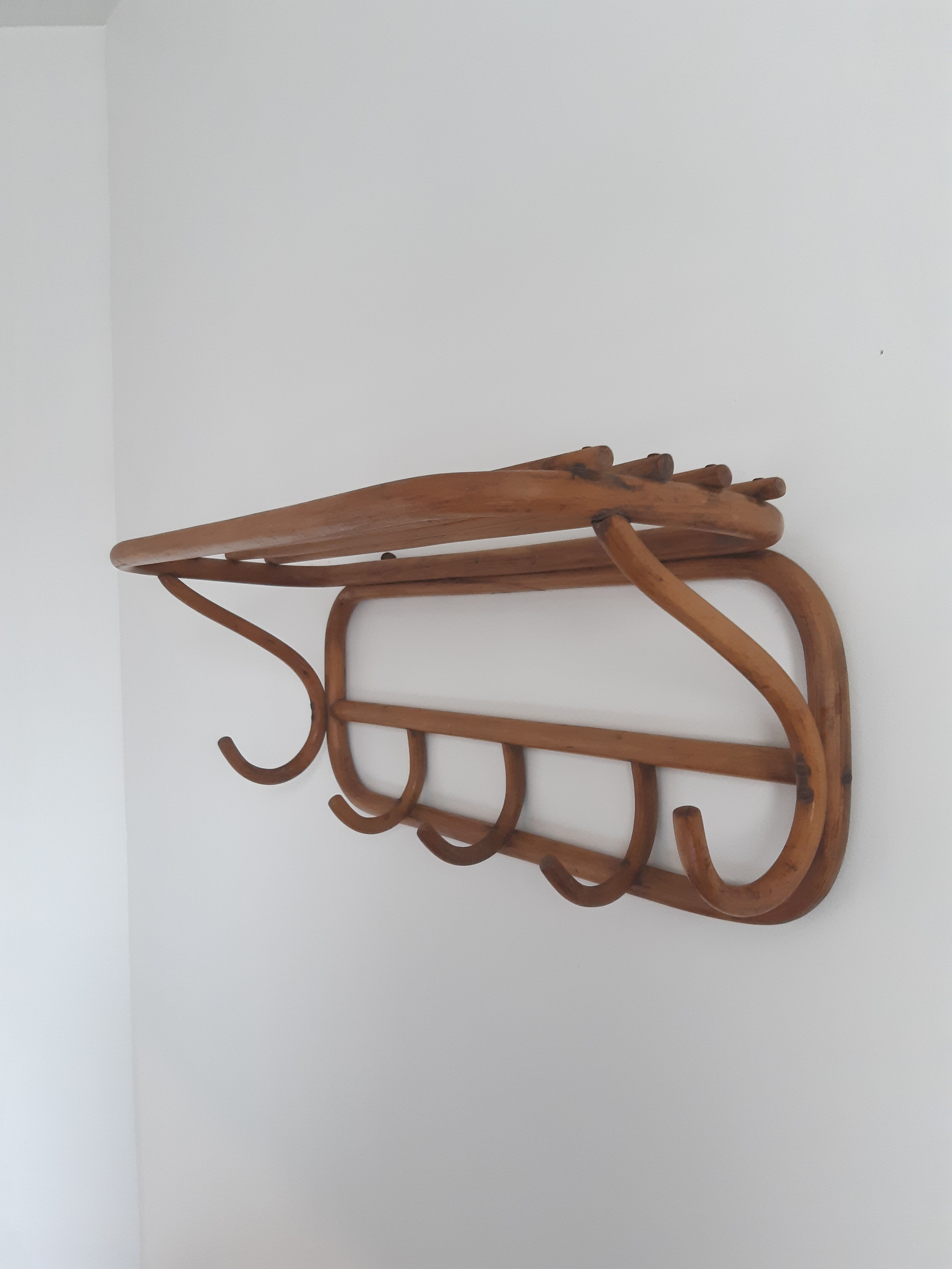 Vintage wooden coat rack