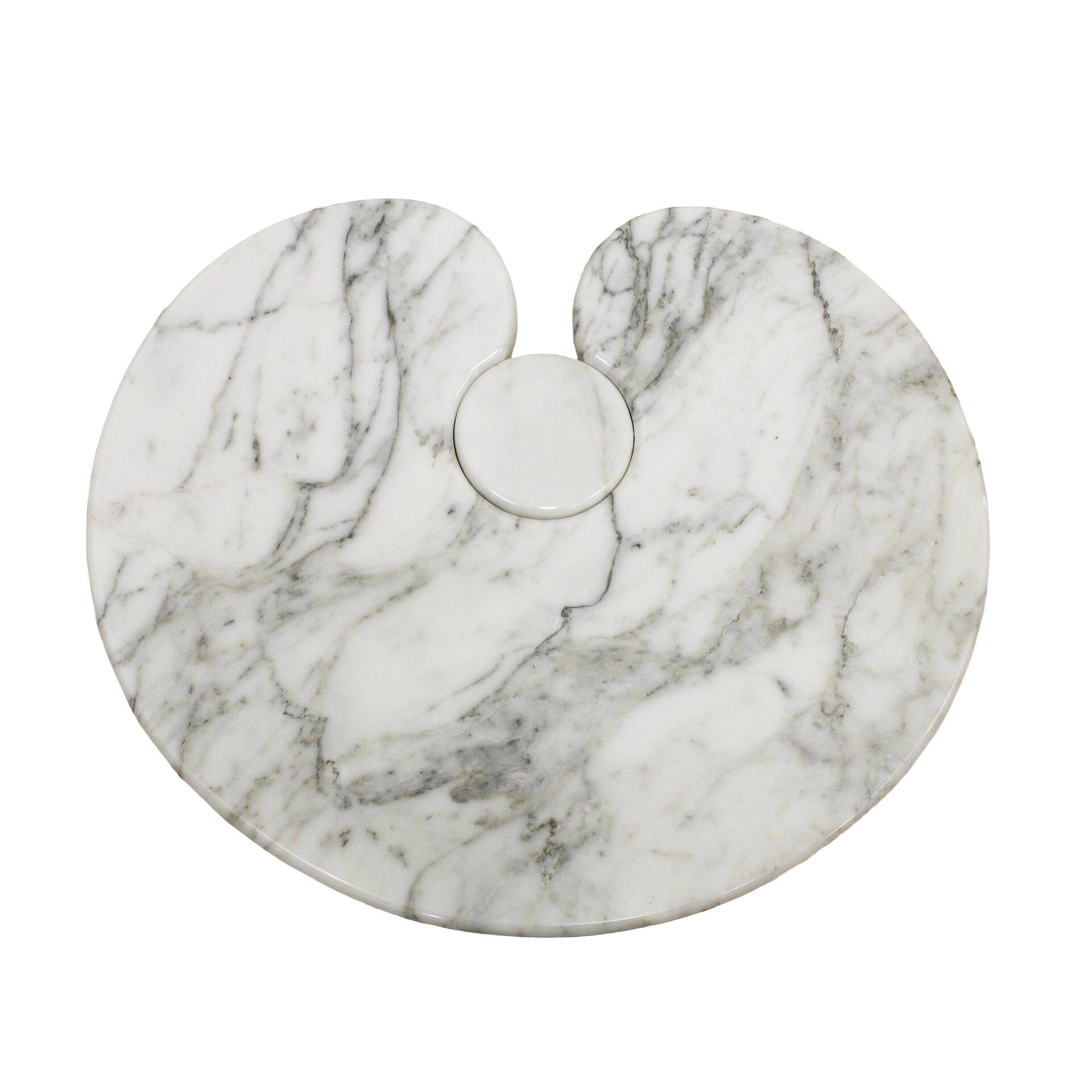 Original Angelo Mangiarotti Italian "Eros" Carrara Marble Side Tables