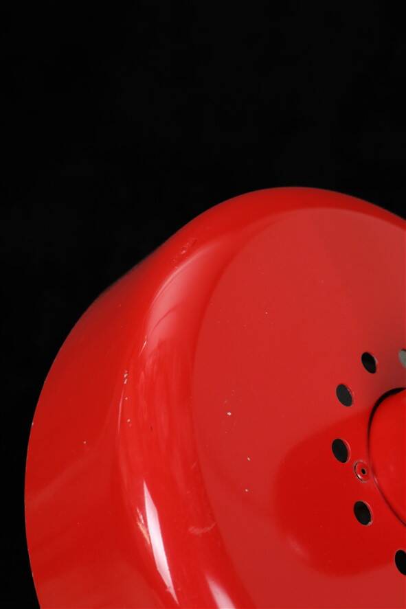 Red “Go-Go” pendant lamp by Dan Heersø for Vitrika / 1970s / Danish modern design