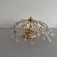 Flush mount Flower Design in crystal glass and gilded metal, 1980s, Germany