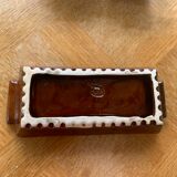Aperitif servant in glazed ceramic signed by Marius Giuge artisan potter vallauris vintage