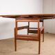 Table danoise monte et baisse en teck, 1960