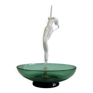Murano: ring holder or catchall from the Art Nouveau period