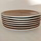 7 sandstone enamel dinner plates Sologne Porcelain