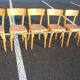 Set of 6 Baumann light beech bistro chairs model N°24