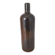 Dark brown and black stoneware bottle