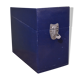 Blue painted wooden plug box