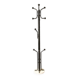 Parrot coat rack black metal & white marble 80's