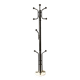 Parrot coat rack black metal & white marble 80's