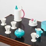 Marco Zanini Ceramic Coffee Set Hollywood Collection for Flavia Montelupe Italy 1980s