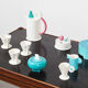 Marco Zanini Ceramic Coffee Set Hollywood Collection for Flavia Montelupe Italy 1980s