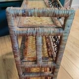 Small wall shelves in bamboo and wicker