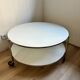 Round glass coffee table from Ikea, vintage 1980s, Designer Ehlen J