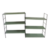 Double metal string shelf - 6 shelves, 3 uprights - vintage 1960