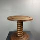 Chunky low wood turned side table in the style of Charles Dudouyt, 1950s