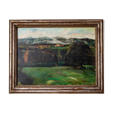 Interesting Impressionist Landscape - High Quality Silver Gilt Frame