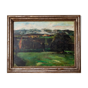 Interesting Impressionist Landscape - High Quality Silver Gilt Frame