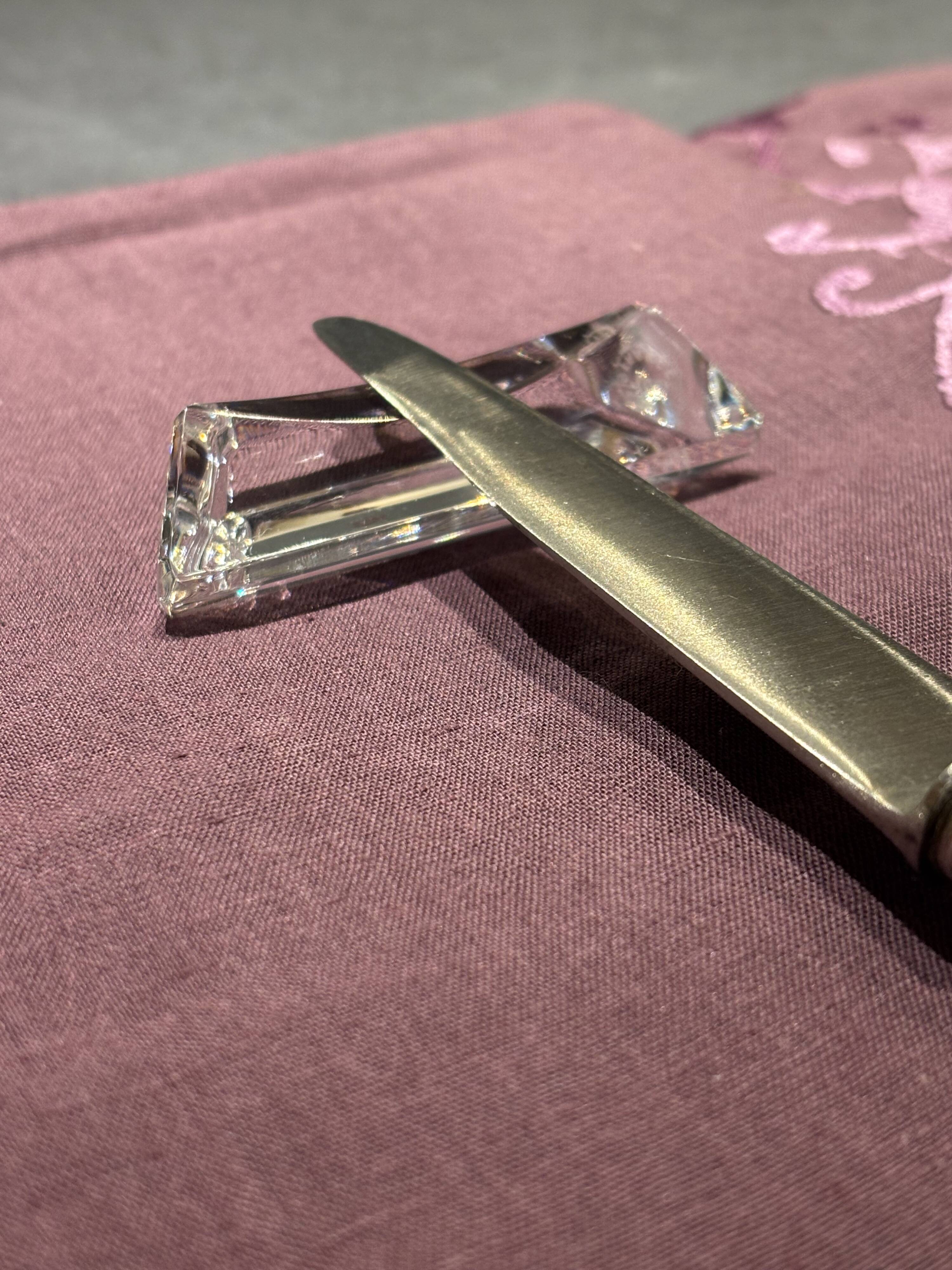 10 knife rests or chopstick holders Crystal St-Louis