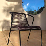 Set of 4 scoubidou armchairs