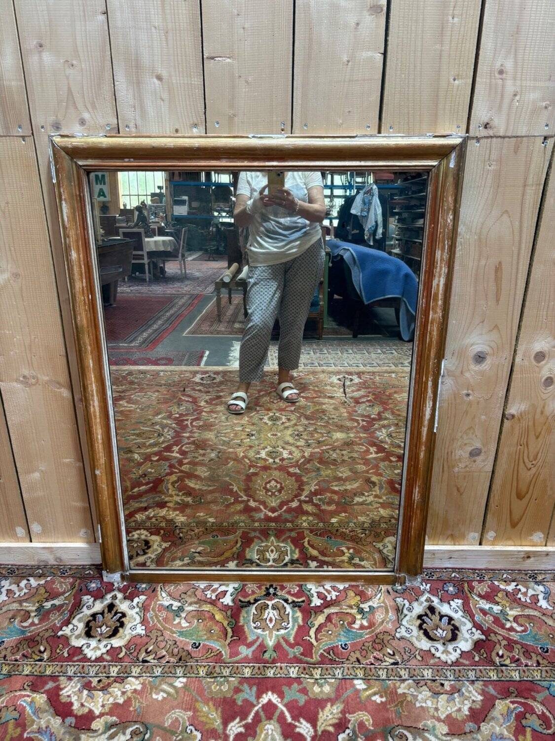 Louis-Philippe fireplace mirror | Gilded wood | 19th century
