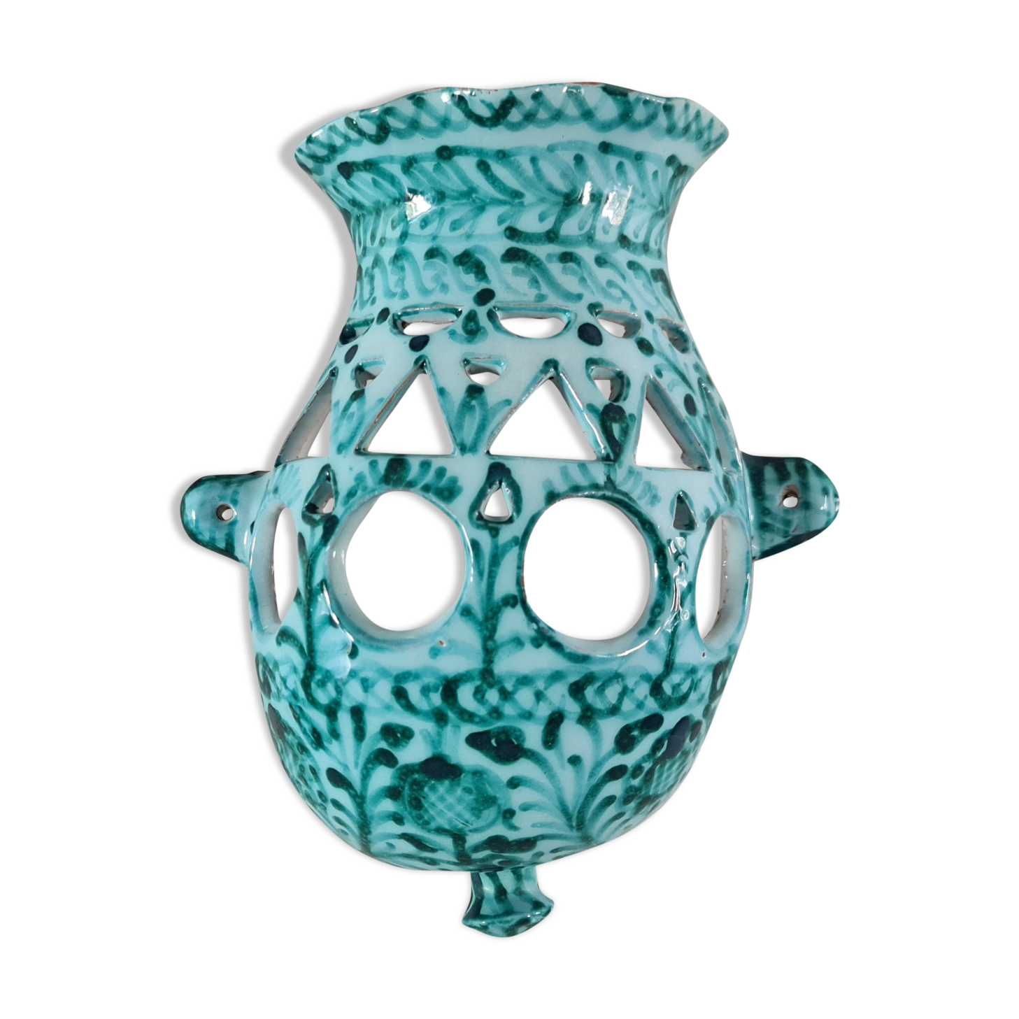 Ceramic wall lamp, 1970, handcrafted, mid-century, vintage