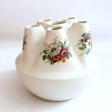 Handcrafted tulip tree vase with ceramic flowers