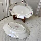 Duo of raviers digoin sarreguemines small flowers 50s