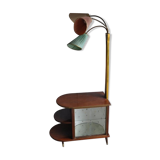 Bar à cocktail muni d'une lampe dans le style Art Déco en noyer