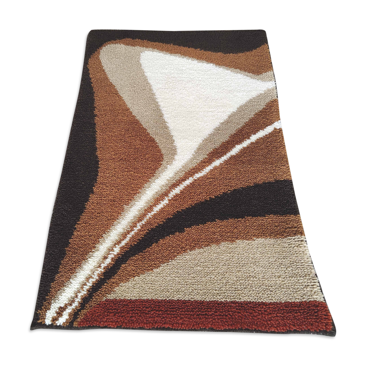 Vintage carpet 70s rectangular 135x80cm