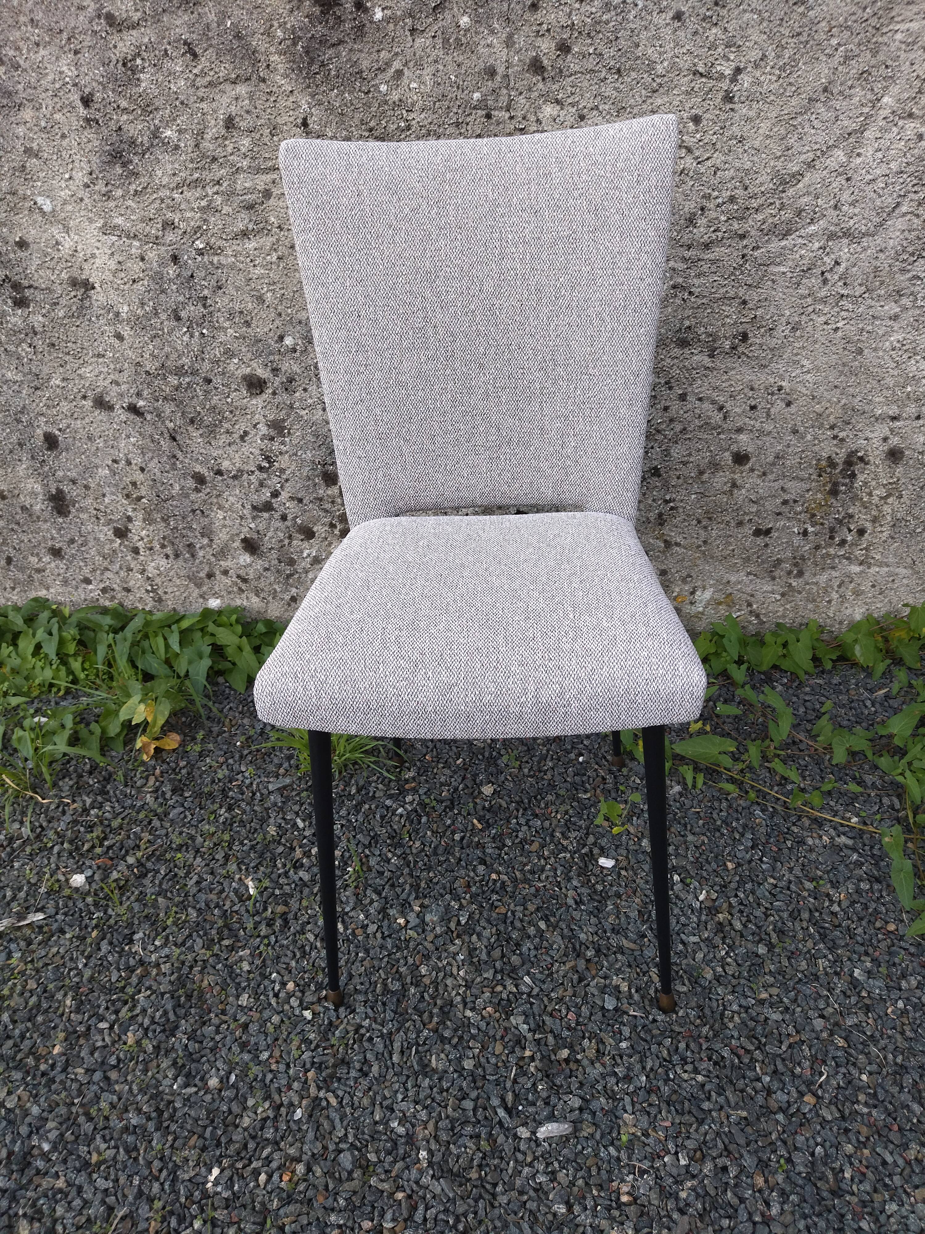Set of 6 chairs attributed to Colette Gueden (1905-2000) reupholstered