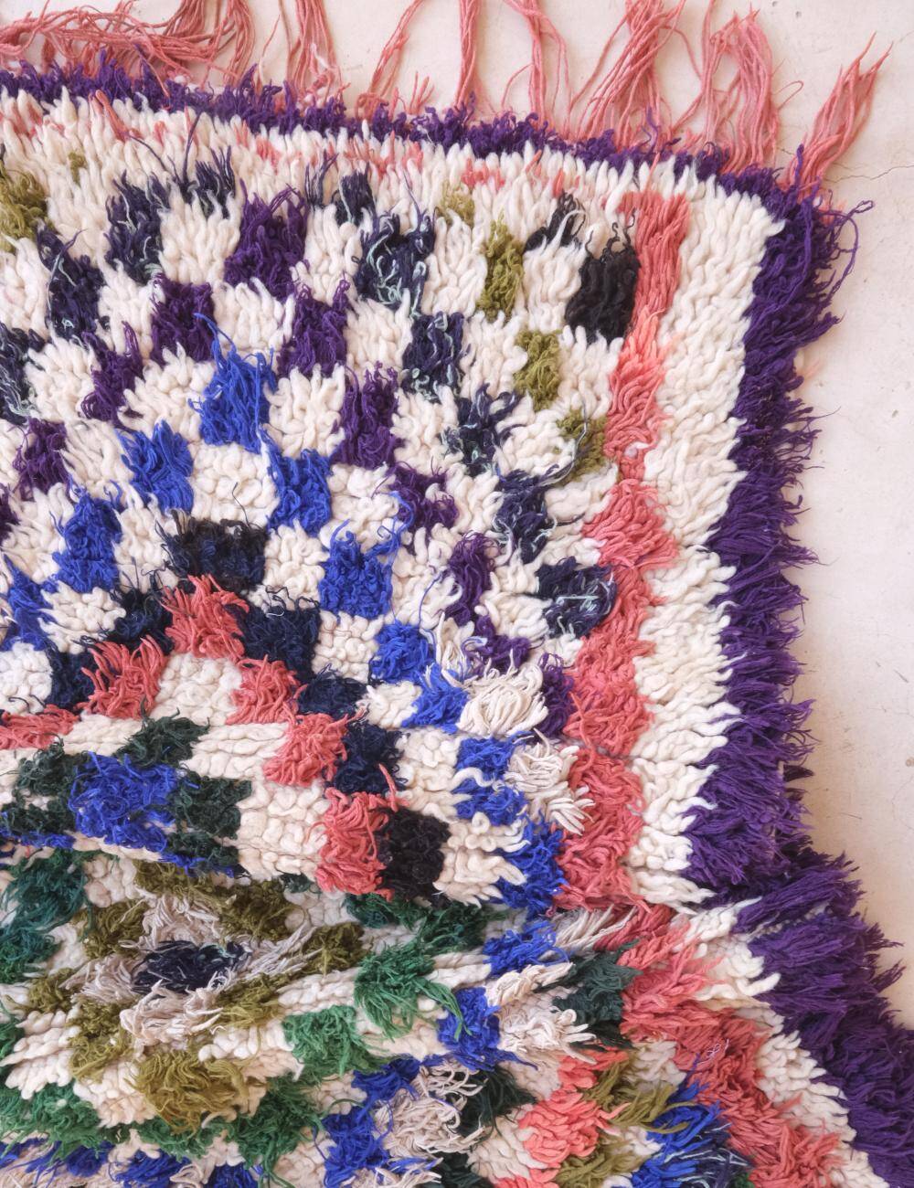 Azilal Vintage Colorful Rug - 137 x 57 cm