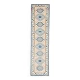 Tapis coureur vintage turc en laine et coton noué à la main des années 1970, 72x288.