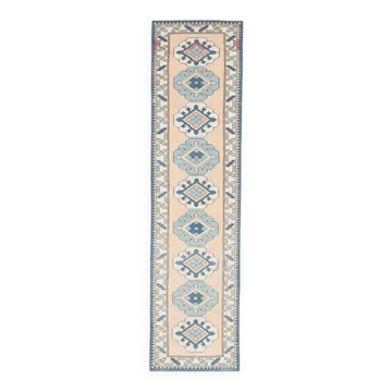Tapis coureur vintage turc en laine et coton noué à la main des années 1970, 72x288.