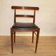 Vintage teak and faux leather office chair 1960 Denmark