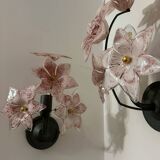 Murano floral wall lights from the 1970s