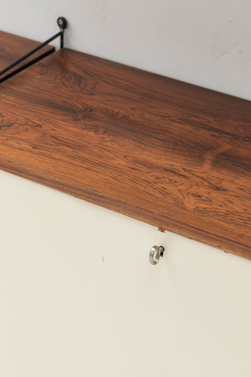 Floating 2-piece wall unit by Nisse Strinning for String, Sweden, 1950s