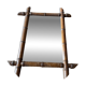 Faux bamboo wood mirror