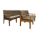 Vintage Wooden Seating Area / Sofa / Armchair