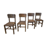 4 chaises bistrot café 1950