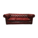 Red chesterfield sofa three seats